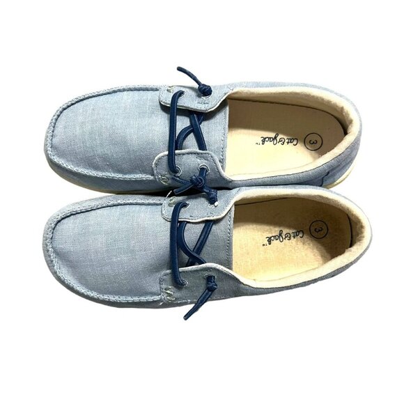 Cat & Jack Sz 3 Blue Boat Shoes - Picture 2 of 7